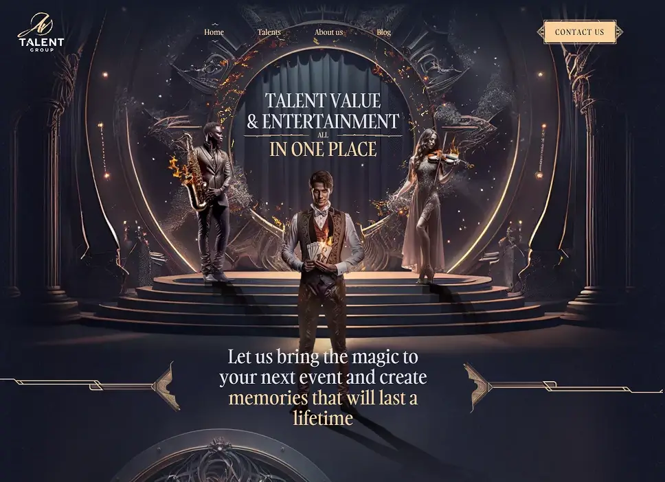 AV Talent Group entertainment website